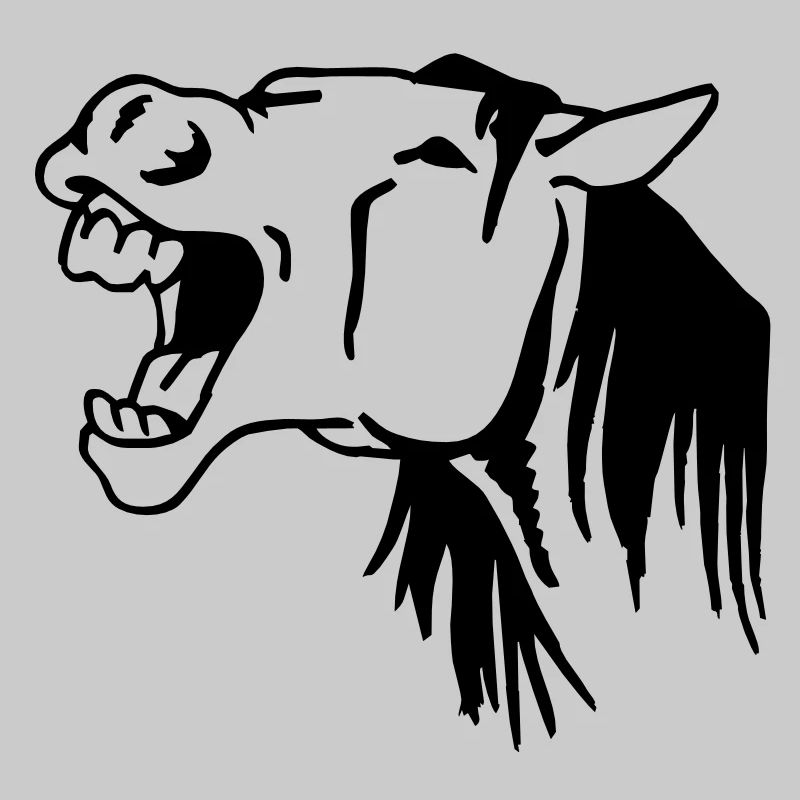 Gähnendes Pferd
