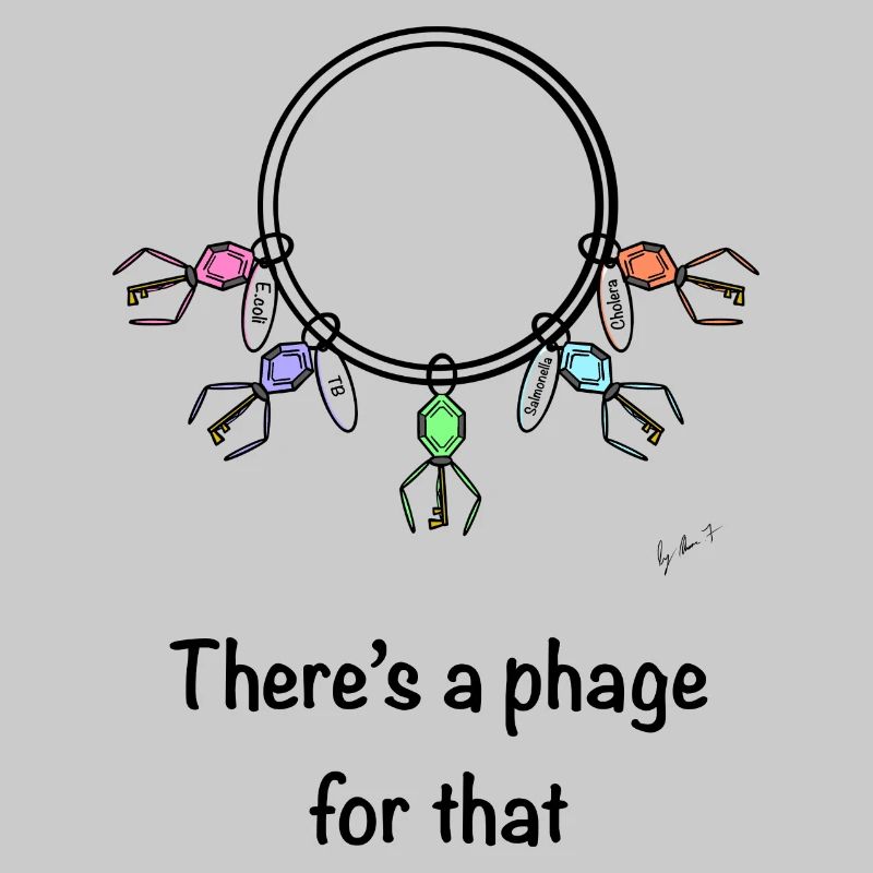 Porte-clés phage « Il y a un phage pour ça »