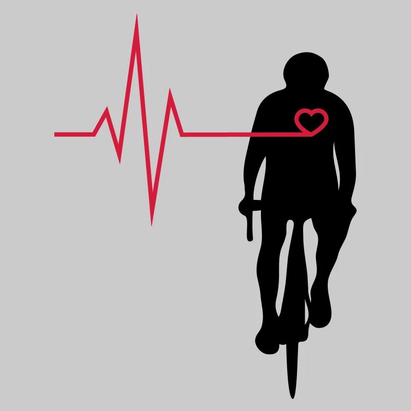 Fahrradfahrer mit Herz