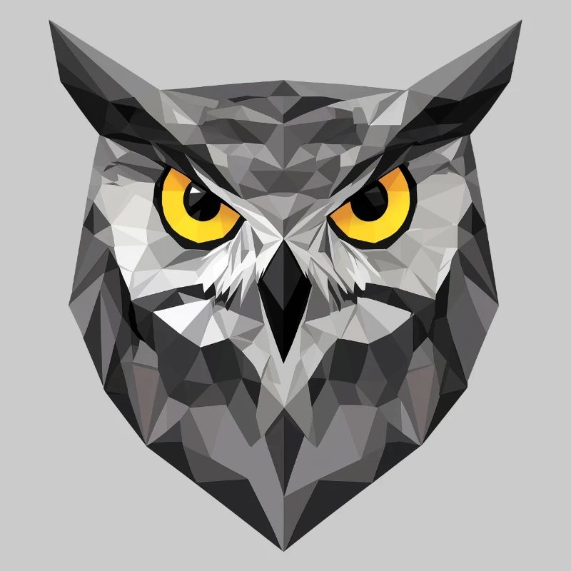 Low Poly Eule – modernes Design für Schlaue