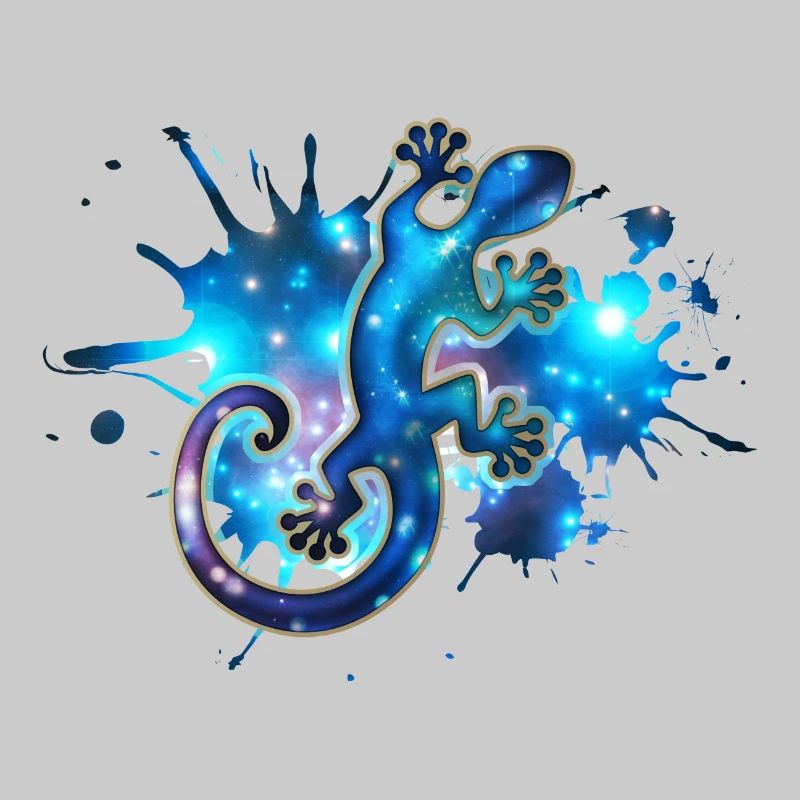 Space Gecko, Galaxy, Star, Surf, Lizard, Lézard