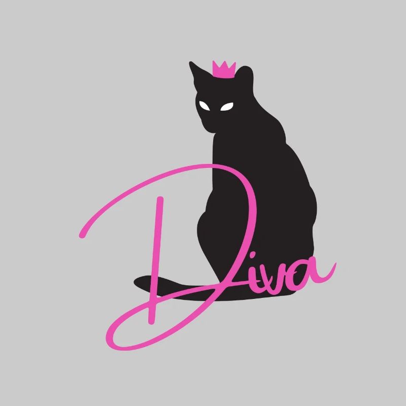 Diva Cat mit Krone pink
