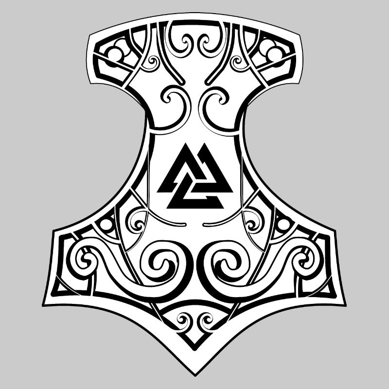 Thors Hammer - Mjölnir mit Valknut