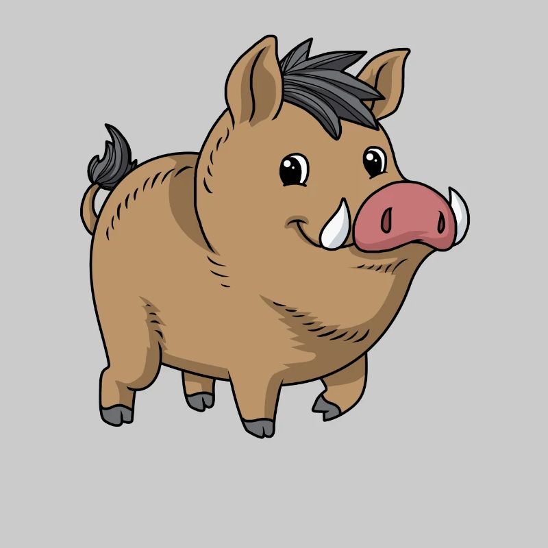 Comic Wildschwein