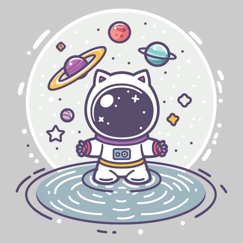 cat astronaut, galaxy cat