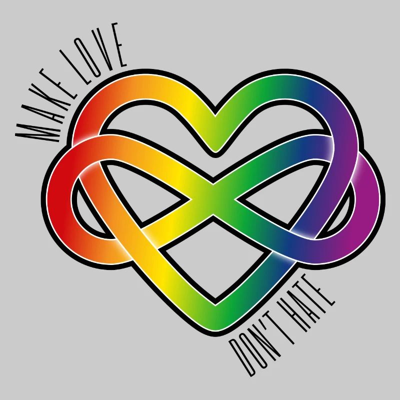 Polyamory Heart : Make Love & Don’t Hate (noir)