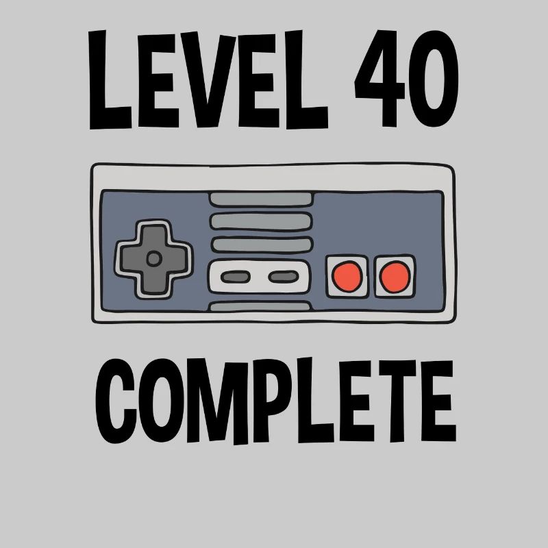 Level 40 Complete 40. Geburtstag Retrogaming