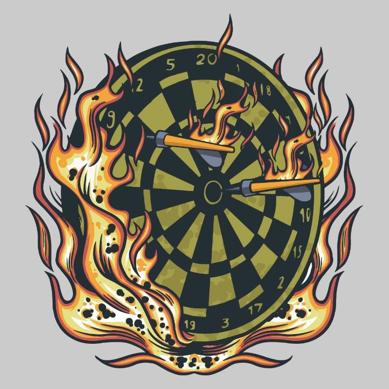 Burning dartboard
