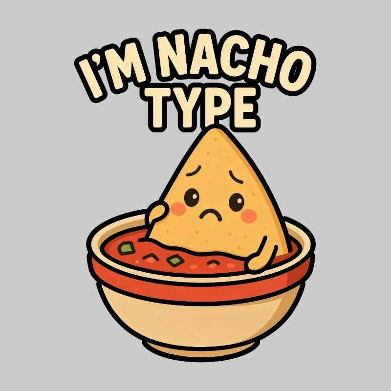Je suis de type Nacho - Conception de jeu de mots Funny Sad Nacho