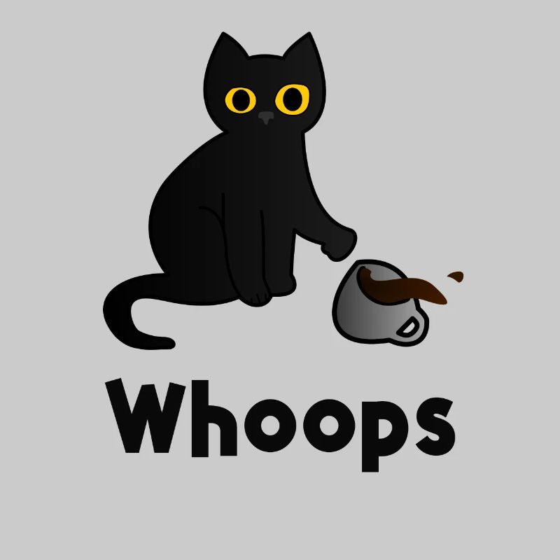 WHOOPS CAT - Cat throws down coffee