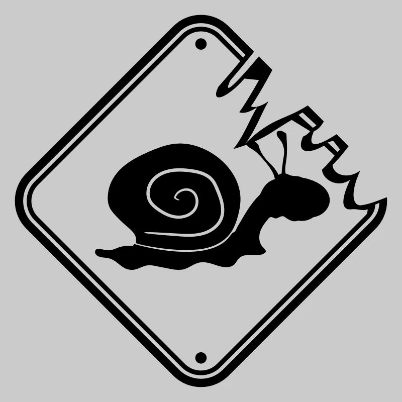 dangerous danger caution sign warning snail evil m