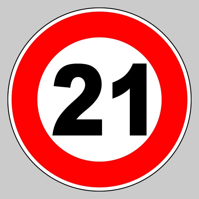 21. Geburtstag - 21 - Feier - Straßenschild Schild