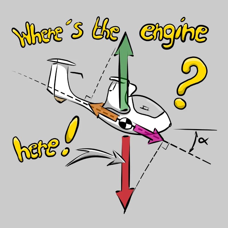 Glider engine - Where is the engine ? transparent