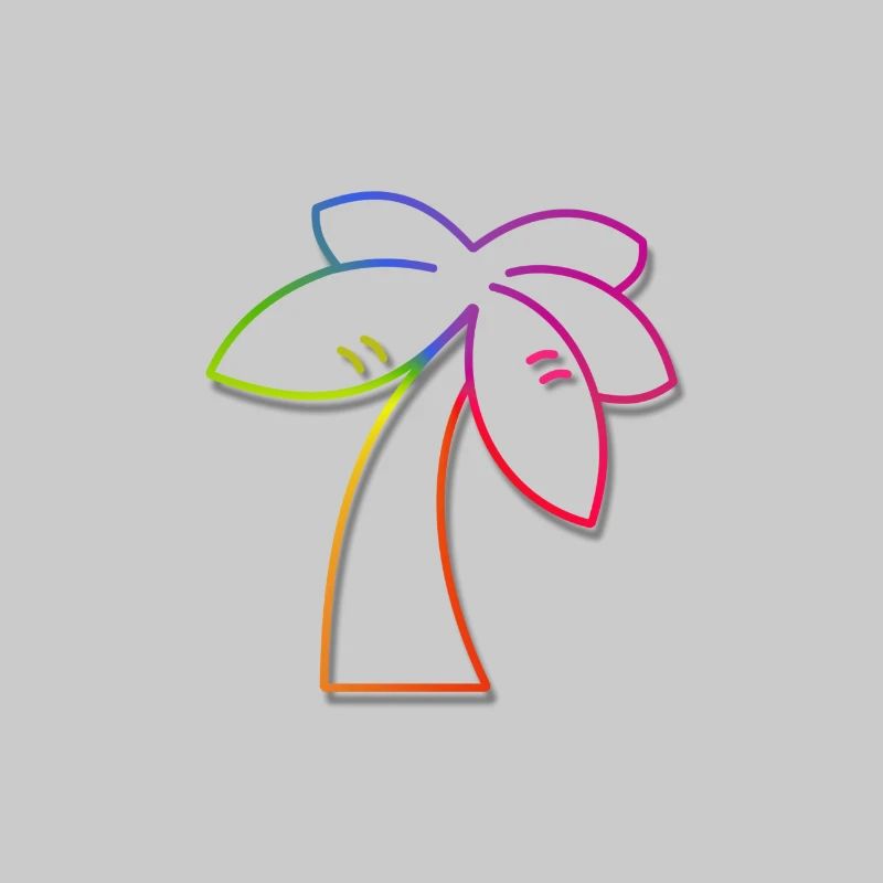 Rainbow Palm Tree