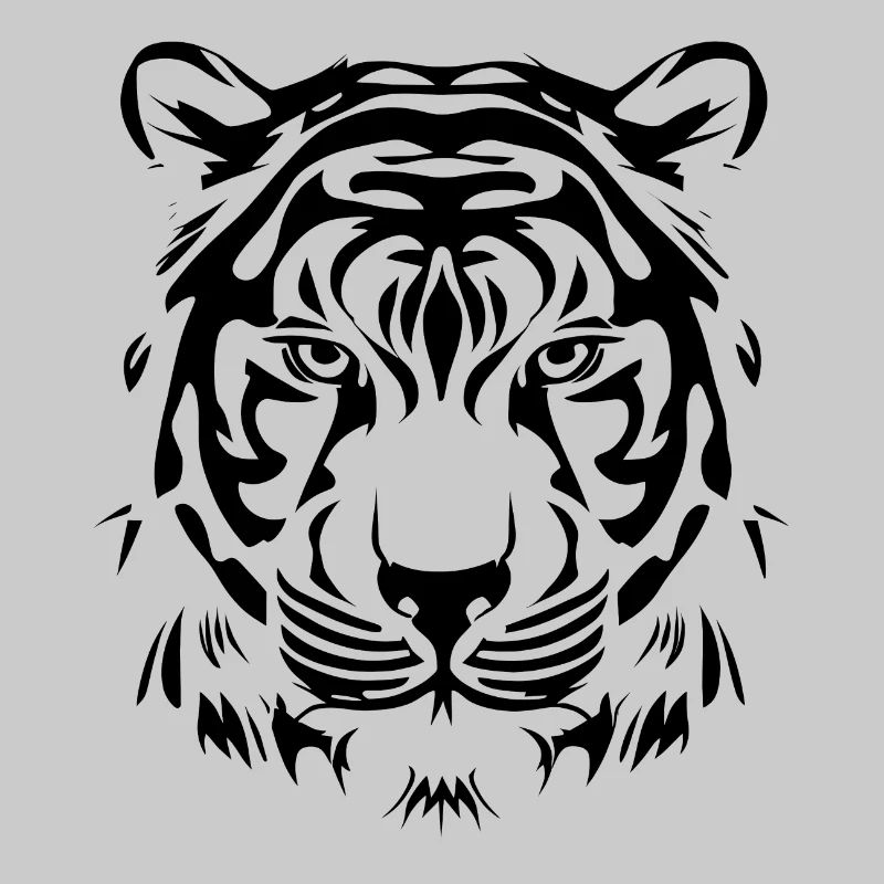 Kopf von einem Tiger, cool und graphisch