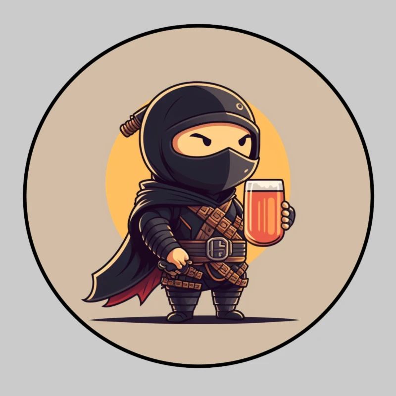 A friendly ninja with beer v2