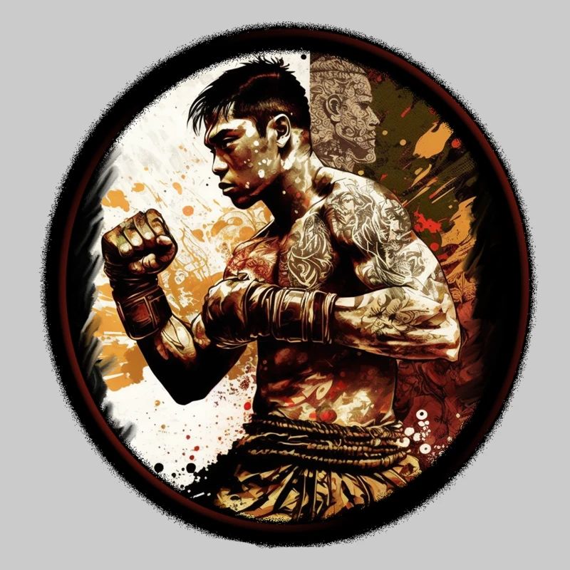 Combattant de Muay Thai.