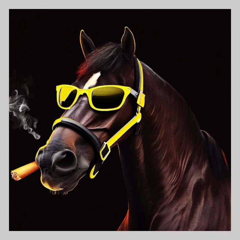 Cooles Pferd mit Sonnenbrille