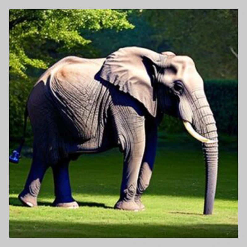 Elefant auf eine Wiese