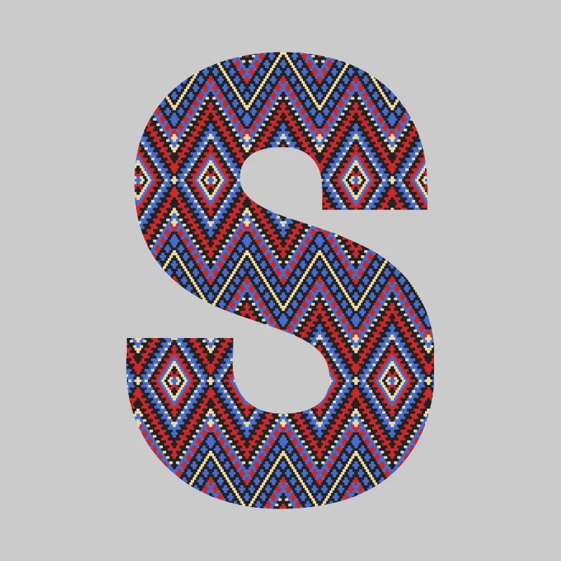 Monogramm Buchstabe S - geometrisches Muster