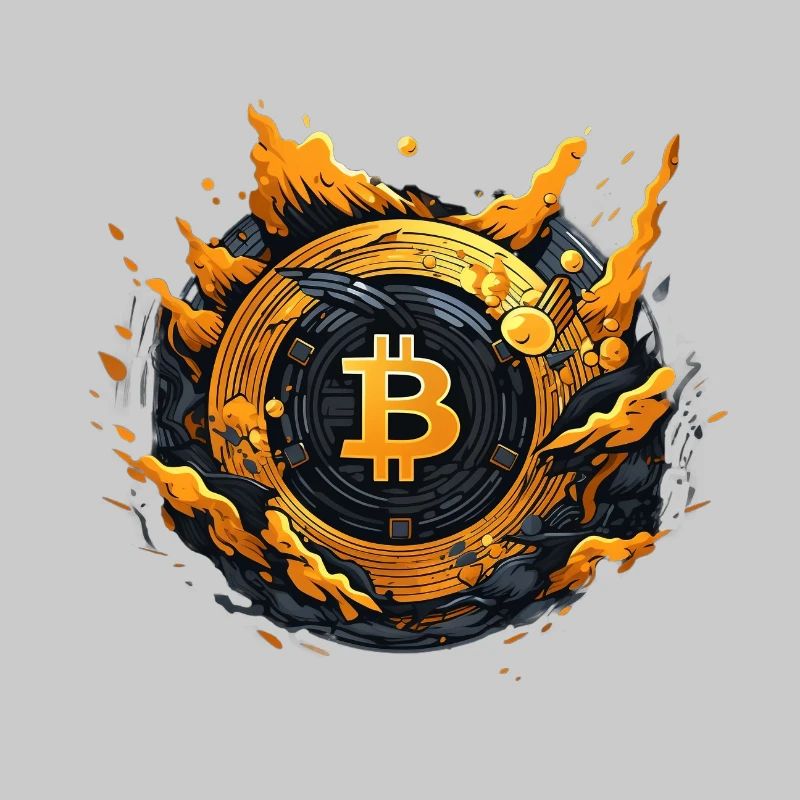 Bitcoin logo anime sytle
