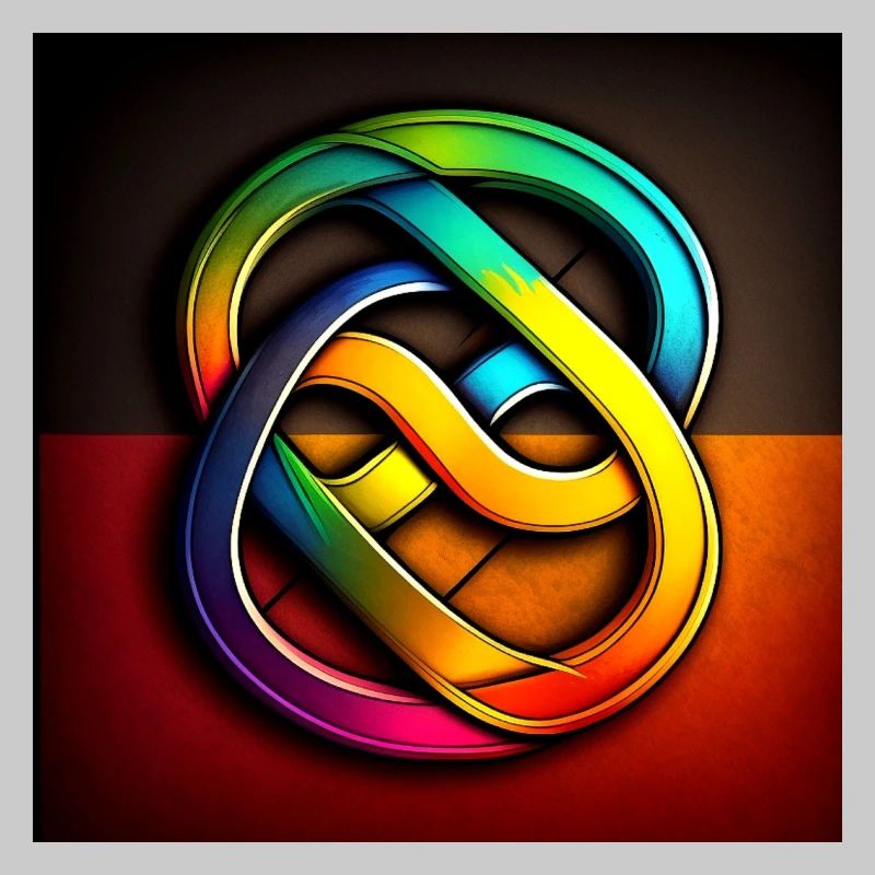 Bunte Formen im Regenbogen Farben Stil