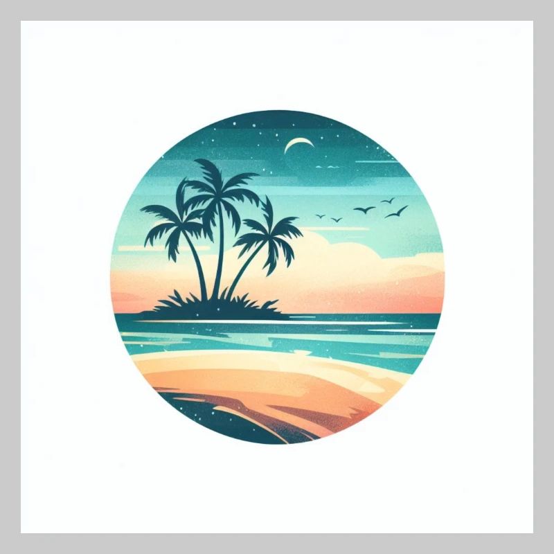 Insel mit Palmen am Meer