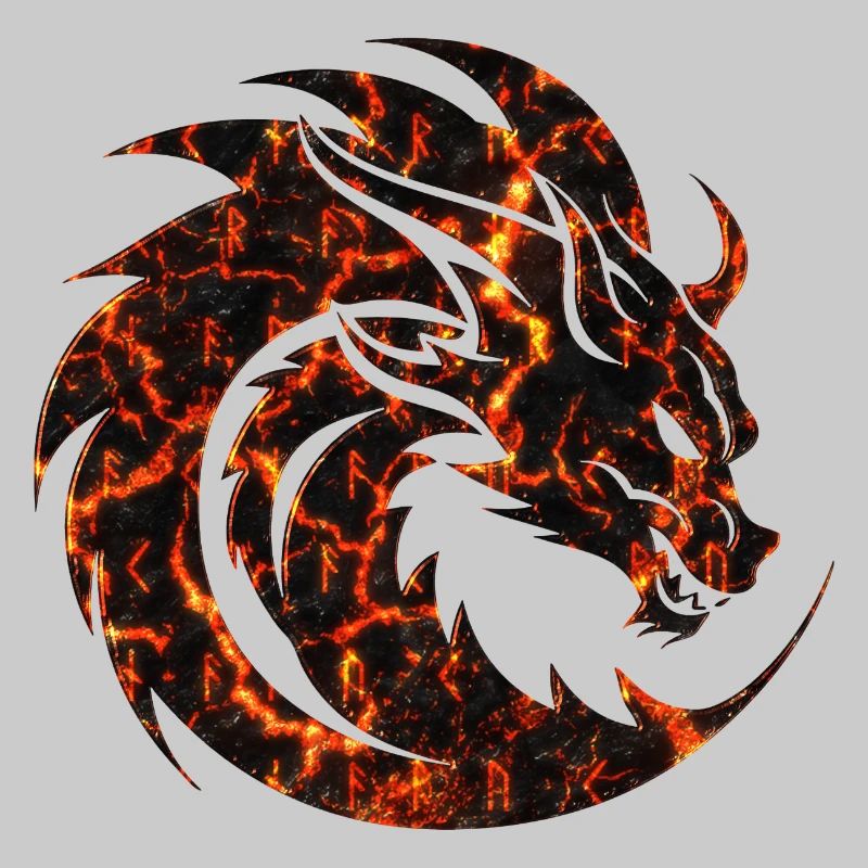 Fantasy Drache Anime Drachenkopf Mythisches Reptil