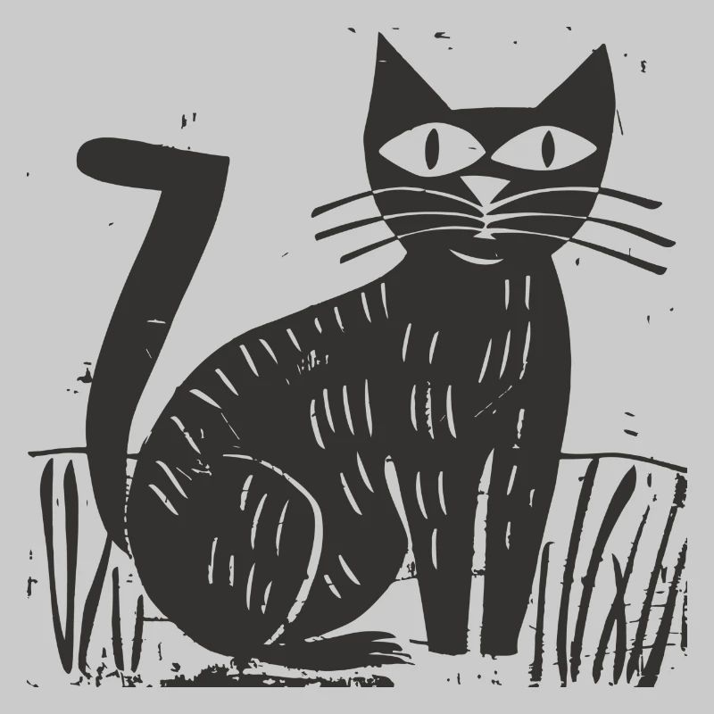 Chat noir chaton chaton Punt ronronner