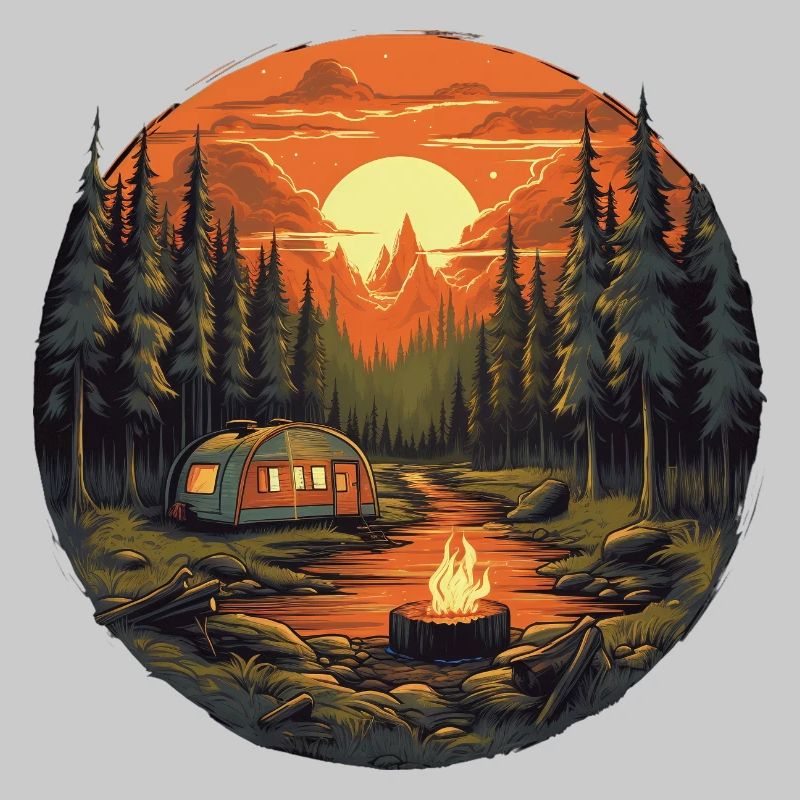 Camping mit Campingwagen