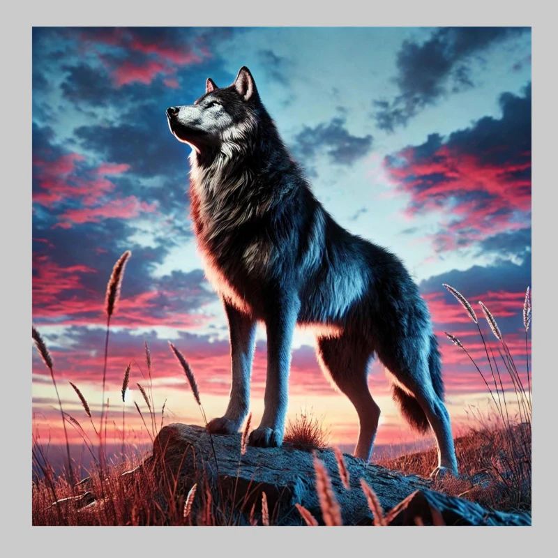 Coucher de soleil loup