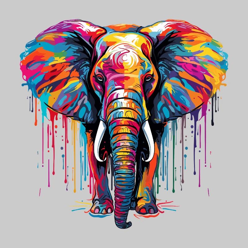 Éléphant coloré