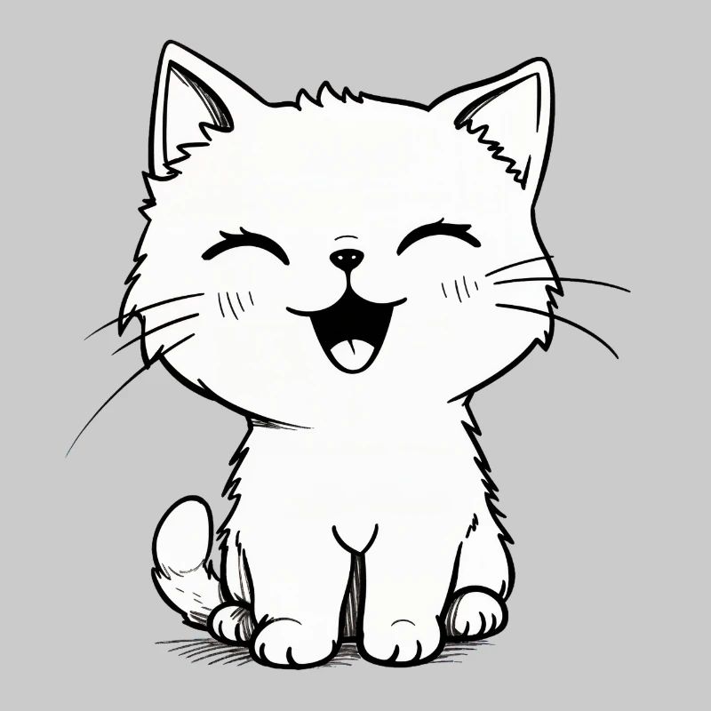 A happy kitten