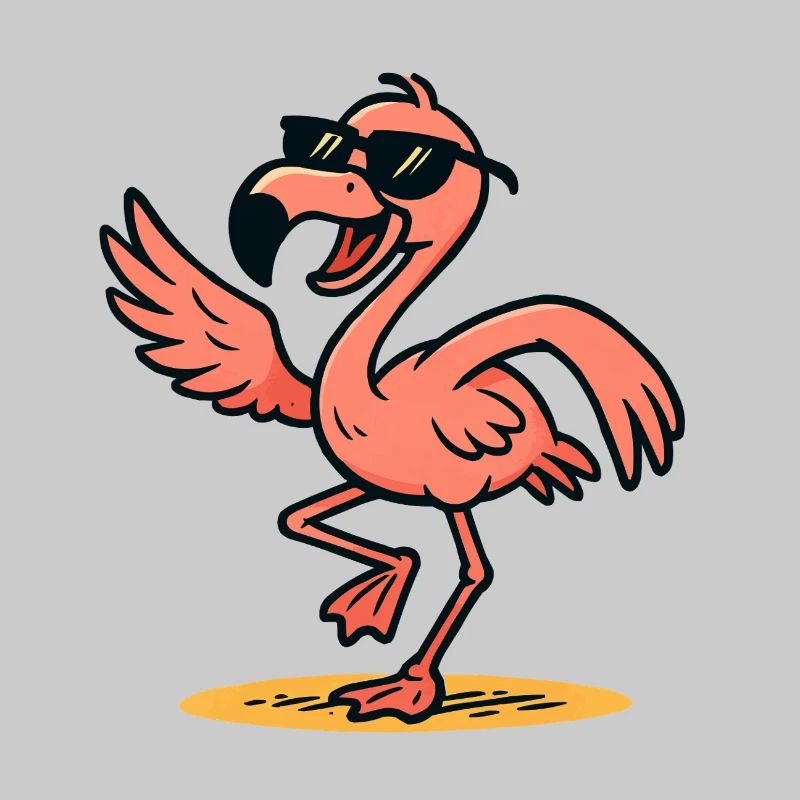 Flamant rose Danse comique
