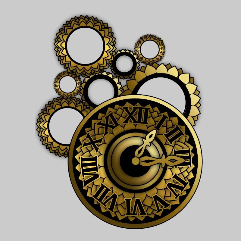 Clock with clockwork