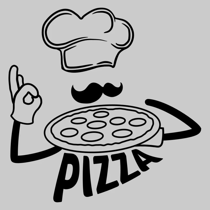 text koch bäcker schnurrbart mustache logo cool lo