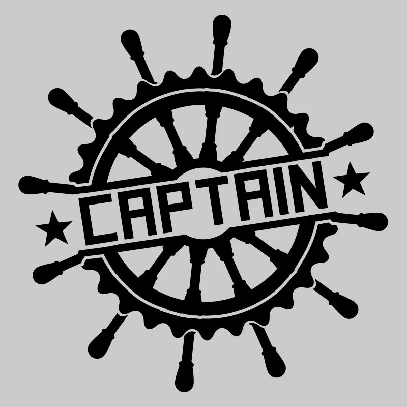 Captain steering wheel stamp logo