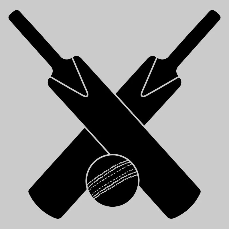 Cricket-Logo mit Schläger und Ball