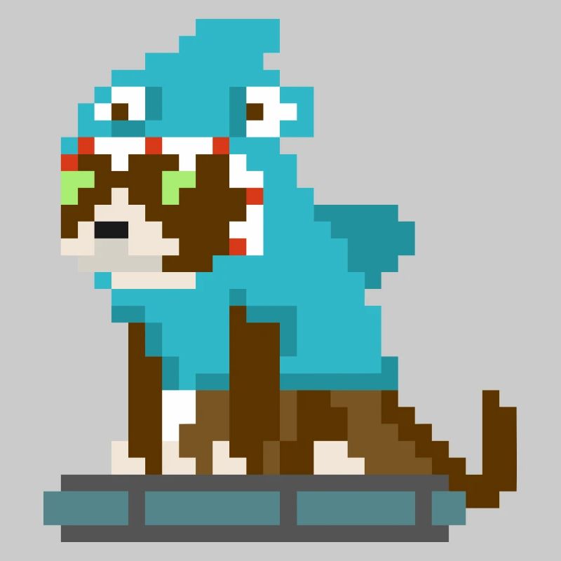 Chat-Shark meme Rumba 8Bits