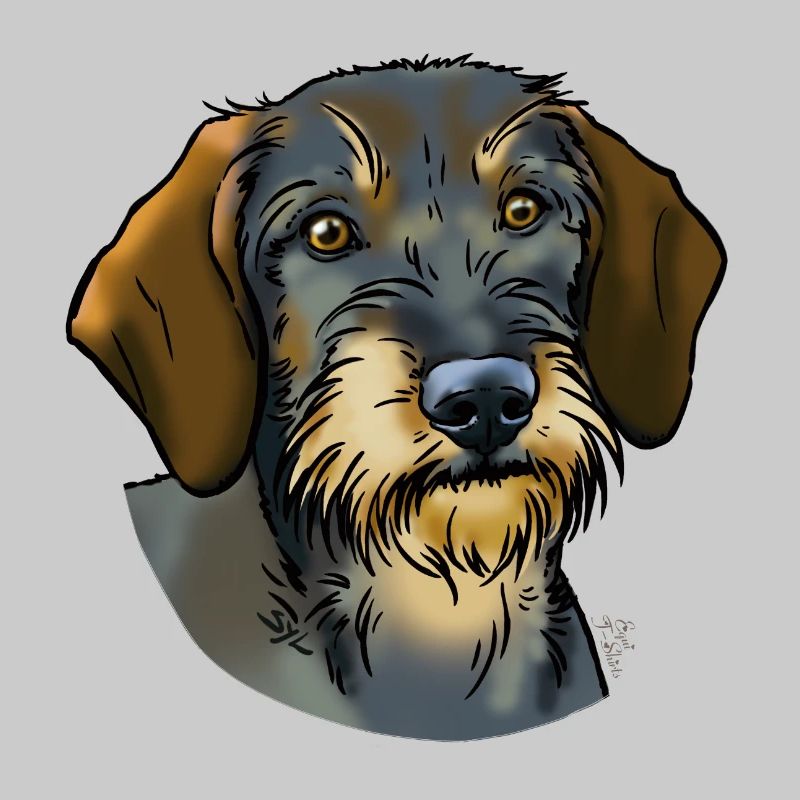 Wirehaired dachshund (without text) light textiles