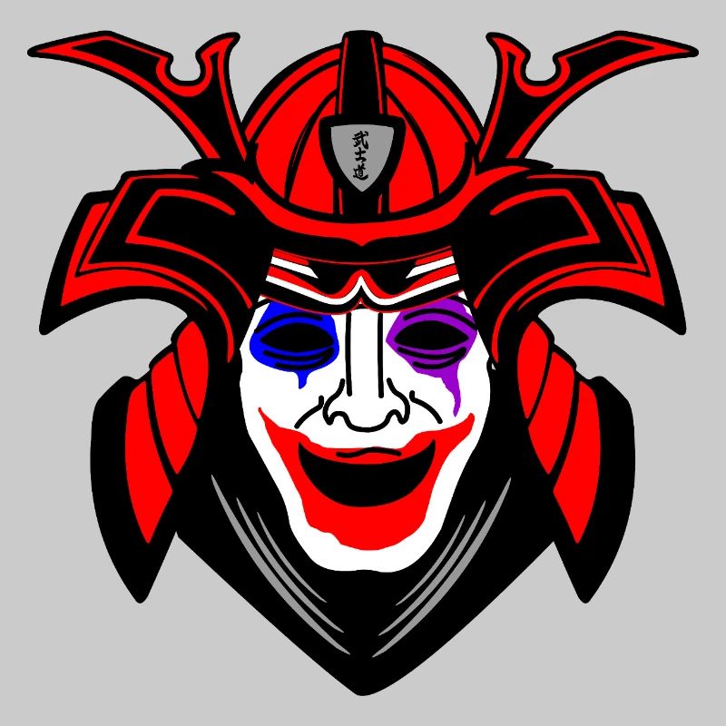 Happy Samurai with Menpo Mask