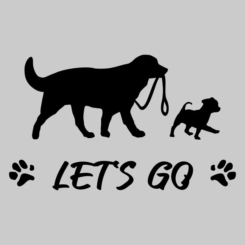 Dogs go for a walk