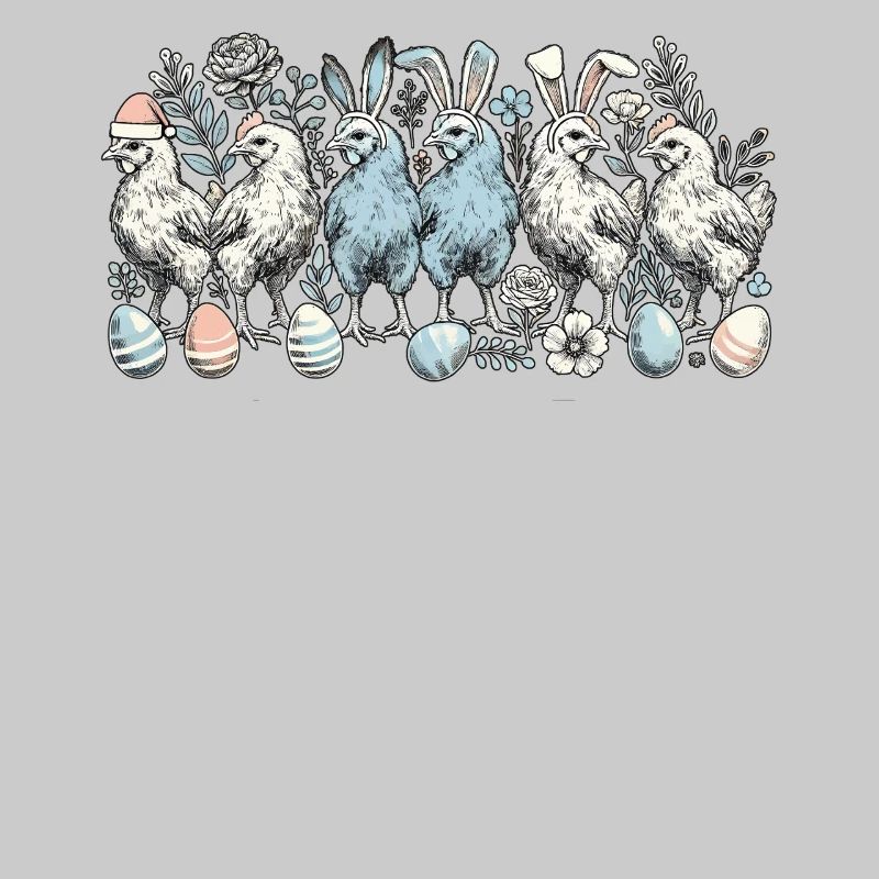 Easter Chickens Chicks Retro Easter Bunnies