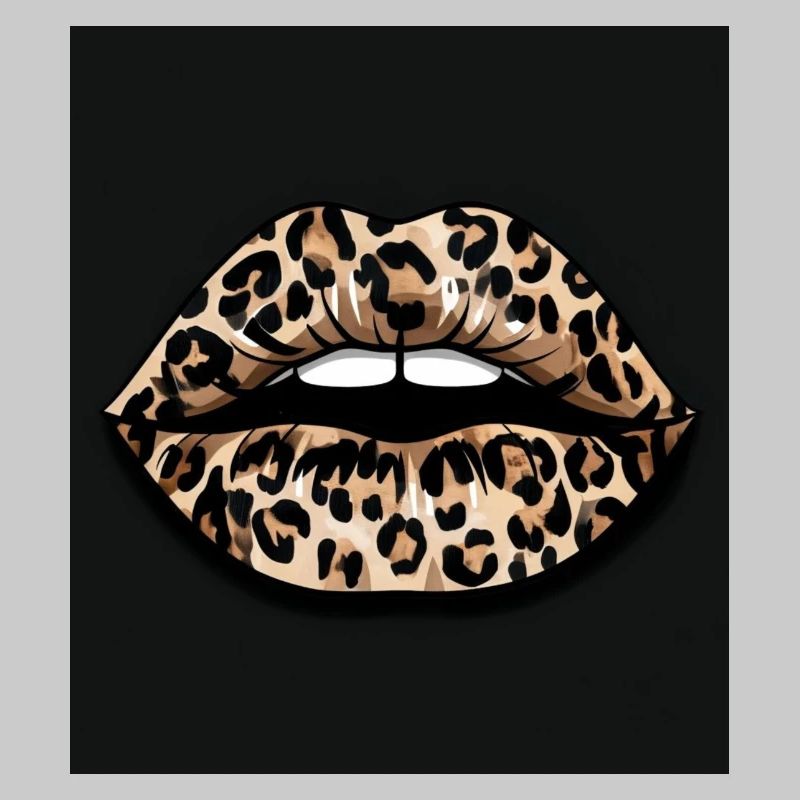 leopard lips with black