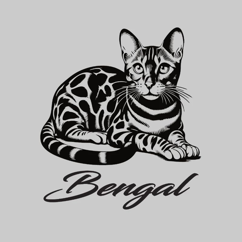 Conception de chat Bengal - sauvage, belle et unique