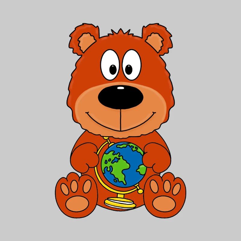 GLOBUS - ERDE - WELT - TEDDY - TEDDYBÄR - BÄR