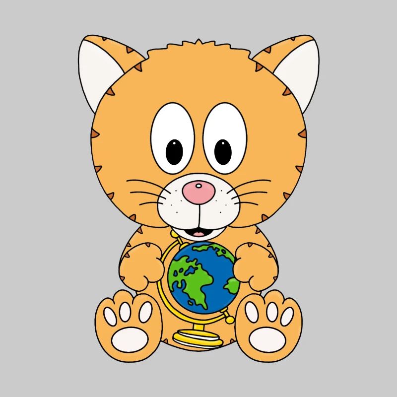 KATZE - GLOBUS - WELT - ERDE - PLANET - TIER