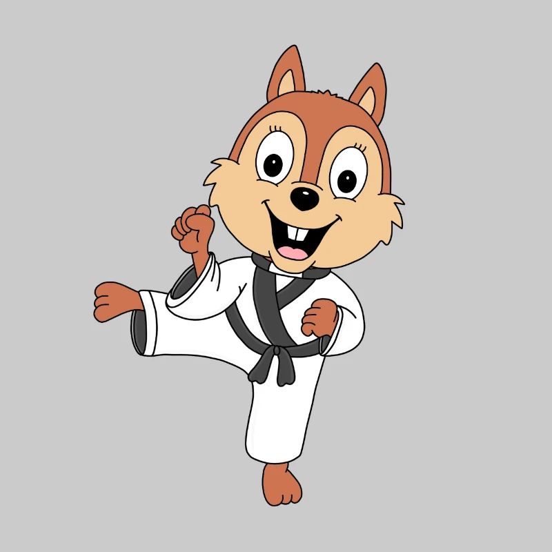 KARATE - JUDO - SPORT - EICHHÖRNCHEN - TIER