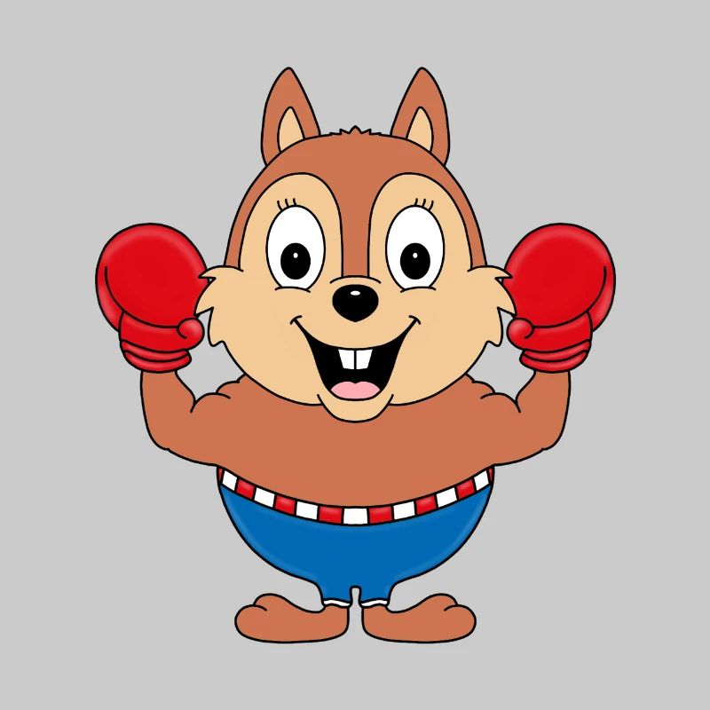 EICHHÖRNCHEN - BOXER - BOXEN - SPORT - TIER