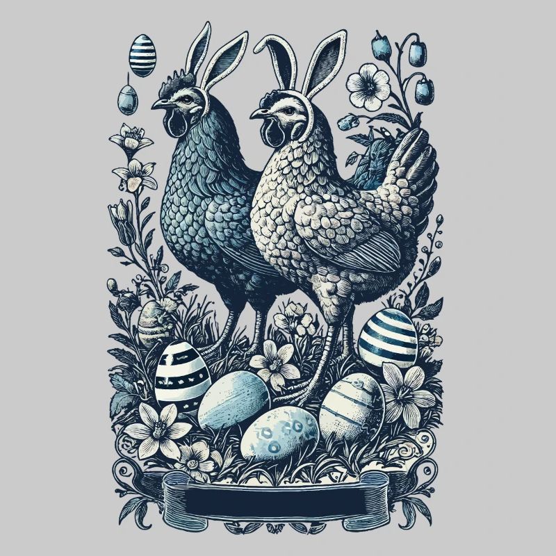 Easter Retro Chickens Easter Bunny Chicken Aesthetic